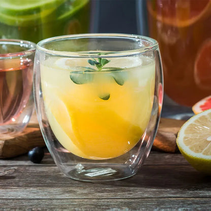 2-18PCS Double Wall High Borosilicate Lasimukit – Kuumuutta kestävät tee-, kahvi-, maito- ja mehukupit, Creative Bar Drinkware -lahjasarja