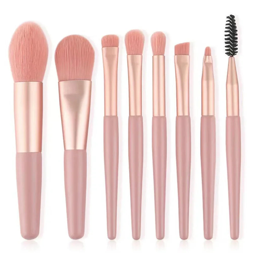 8Pc:n meikkiharjasetti Concealer Brush Blush Löysä puuteriharja Eye Shadow Highlighter Foundation Brush Beauty -työkalut