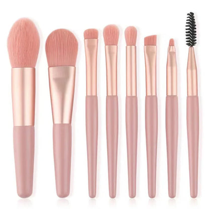 8Pc:n meikkiharjasetti Concealer Brush Blush Löysä puuteriharja Eye Shadow Highlighter Foundation Brush Beauty -työkalut