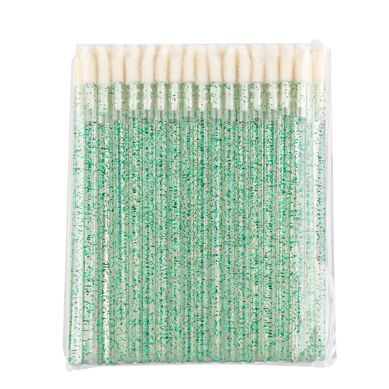 Lanjinglin 5/50 kpl Kertakäyttöiset huuliharjameikkiharjat – Lipstick Aplicator Wands & Eyelash Extension Tool, Professional Beauty Accessories