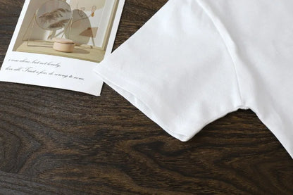 2-10Y Childrens Puhtaan puuvillan lyhythihainen pusero T-paita – Baby Boys & Girls Summer Tops