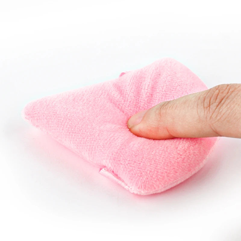 SPIDISHANGPIN Triangle Velvet Powder Puff – Uudelleenkäytettävä kasvokosmetiikkakeitto, Mini Cotton Meikki Puff Foundationille, Eyeshadowille ja Kauneustyökaluille (1/2/3/6pcs)
