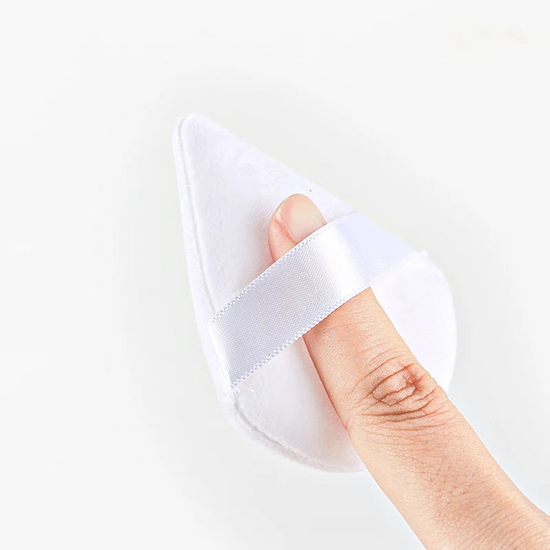 SPIDISHANGPIN Triangle Velvet Powder Puff – Uudelleenkäytettävä kasvokosmetiikkakeitto, Mini Cotton Meikki Puff Foundationille, Eyeshadowille ja Kauneustyökaluille (1/2/3/6pcs)