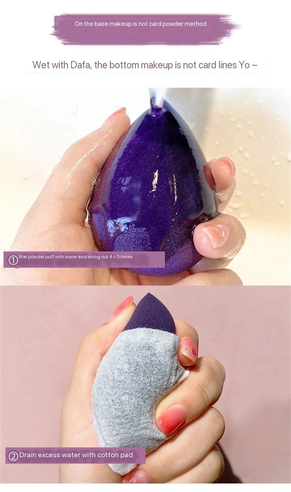 4PCS Meikki Paavo Blender Kauneusmuna Kosmeettinen Puff – Soft Foundation & Powder Spanges for Women, Professional Beauty Tools