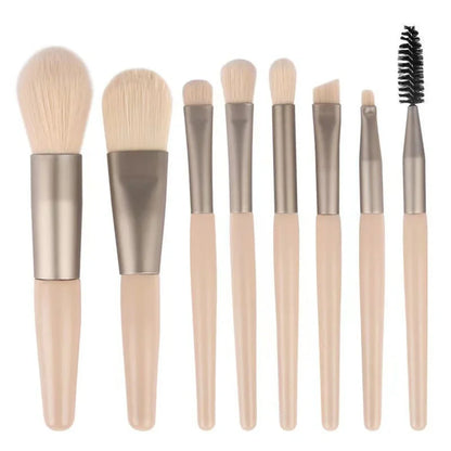 8Pc:n meikkiharjasetti Concealer Brush Blush Löysä puuteriharja Eye Shadow Highlighter Foundation Brush Beauty -työkalut