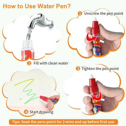 100x80CM Magic Water Drawing Mat – uudelleenkäytettävä Doodle Board Montessori Educational Lelu lapsille