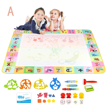 100x80CM Magic Water Drawing Mat – uudelleenkäytettävä Doodle Board Montessori Educational Lelu lapsille
