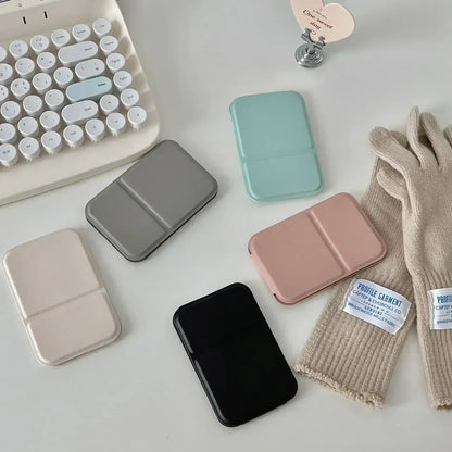 Taitettava PU:n nahkameikkipeili – Tyylikäs kompakti kädessä pidettävä peili matkustamiseen ja päivittäiseen käyttöön