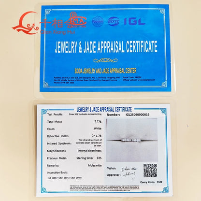 0,1ct 3mm D VVS Moissanite Full Eternity Band Ring – 925 Sterling Silver Engagement & Party Jewels for Women