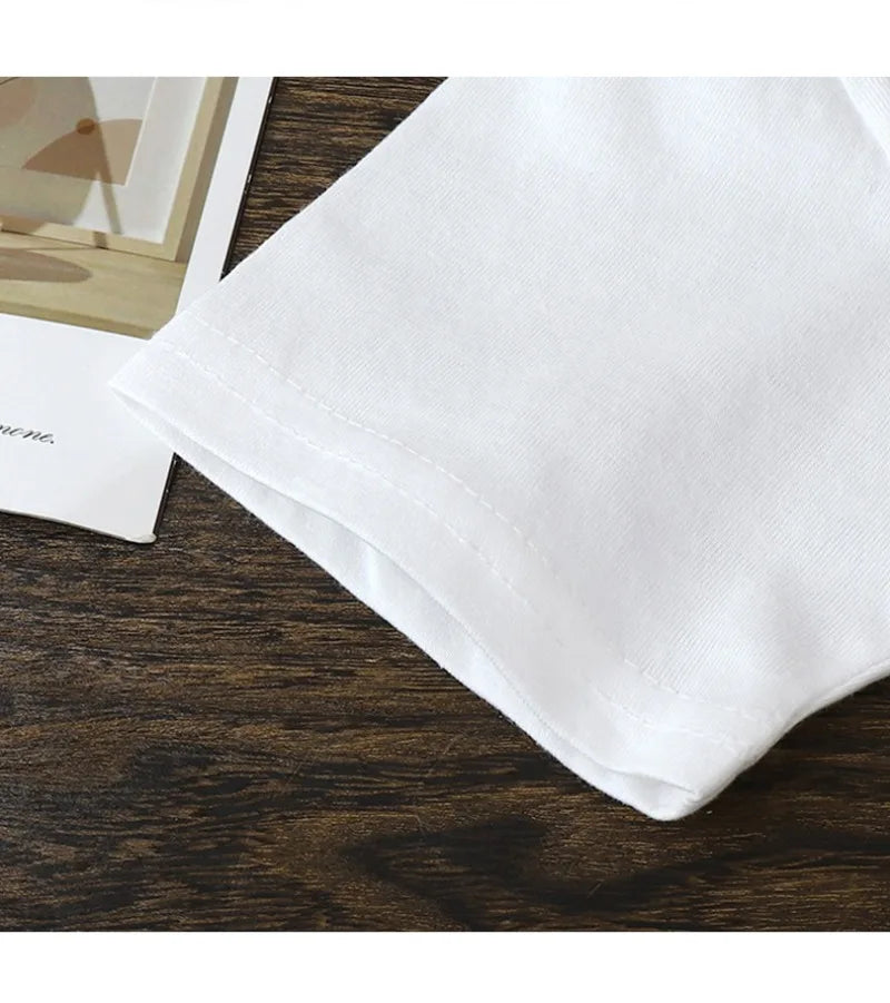 2-10Y Childrens Puhtaan puuvillan lyhythihainen pusero T-paita – Baby Boys & Girls Summer Tops