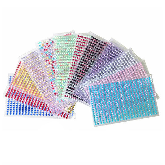 1040/900/504Pcs Akryyliporaus DIY Crystal Strassi Self Adhesive Stickers for Phonecases, Cards, and Crafts