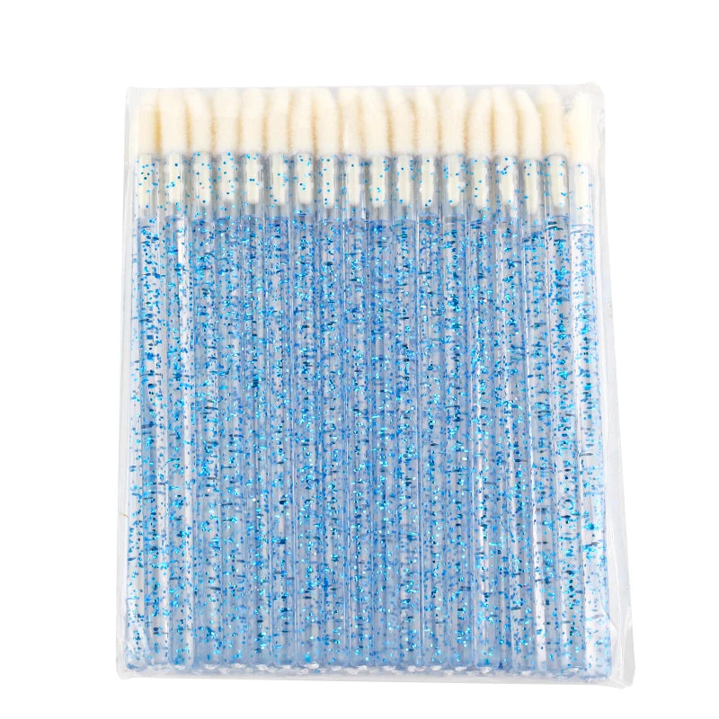 Lanjinglin 5/50 kpl Kertakäyttöiset huuliharjameikkiharjat – Lipstick Aplicator Wands & Eyelash Extension Tool, Professional Beauty Accessories