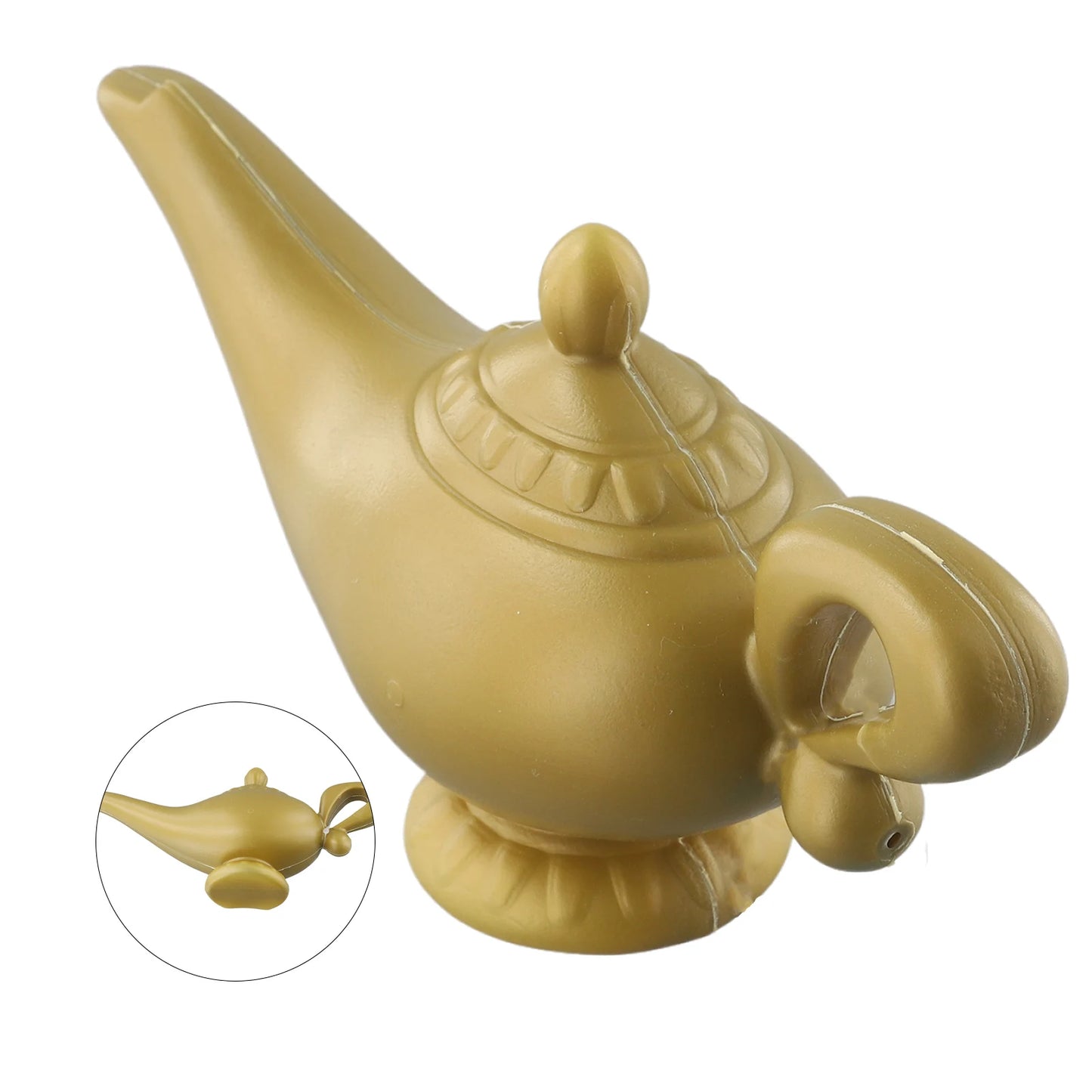 Aladdin Genie Lamp Costume Prop – Vintage Decorative Teapot, Retro Magic Lamp Ornament for Halloween, Christmas & Party Decoration