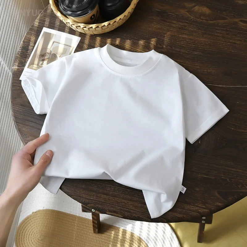 2-10Y Childrens Puhtaan puuvillan lyhythihainen pusero T-paita – Baby Boys & Girls Summer Tops