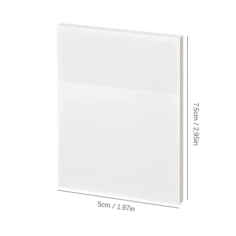 50 arkkia Läpinäkyvät tarravihkot – vedenpitävä viesti ja allekirjoitustarrat muistikirjoihin