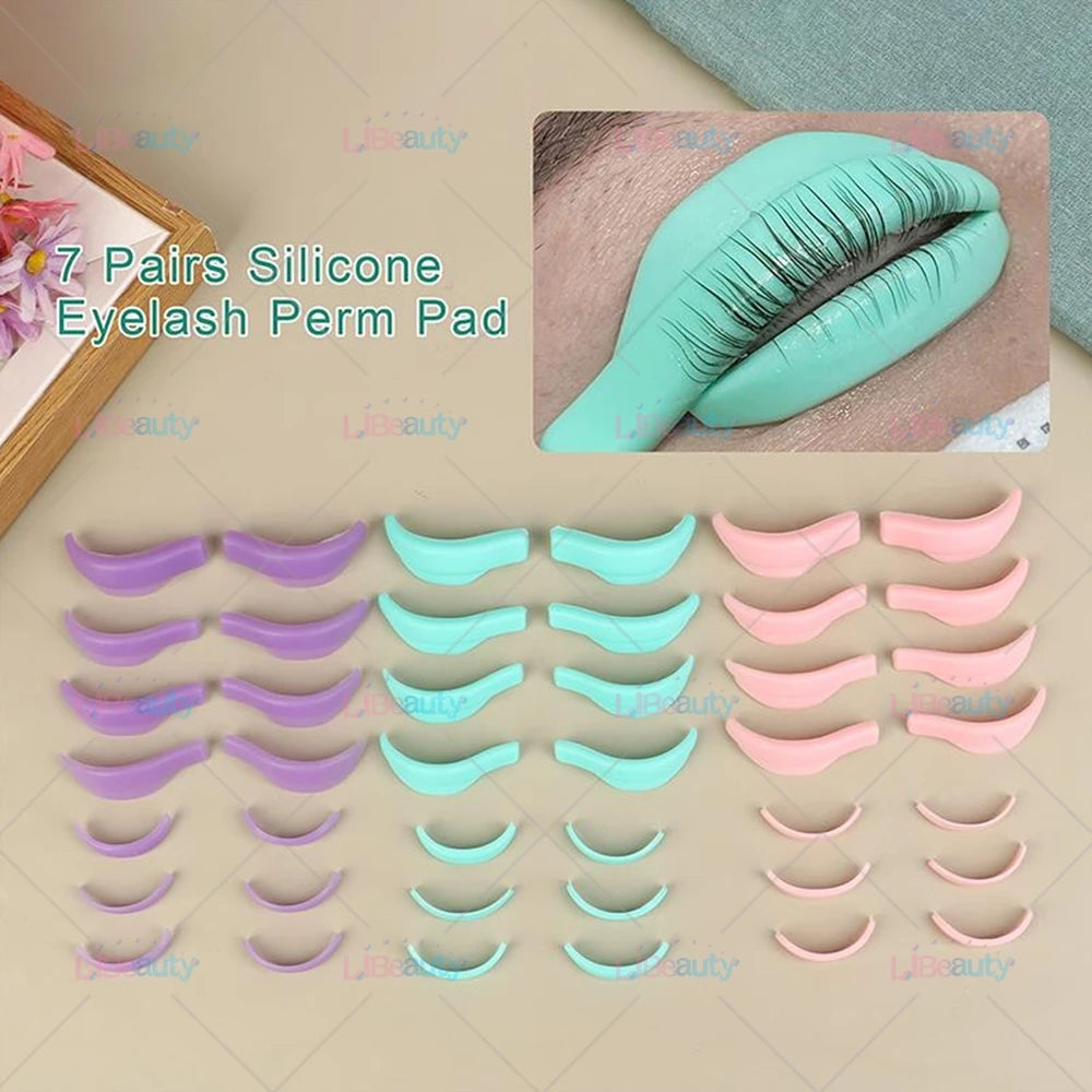 Libeauty 7 Paris Reusable Lash Lift Shield -suojatyynyt – Silicone Eyelash Curler & Curling Rautatarvikkeet, Meikkityökalu