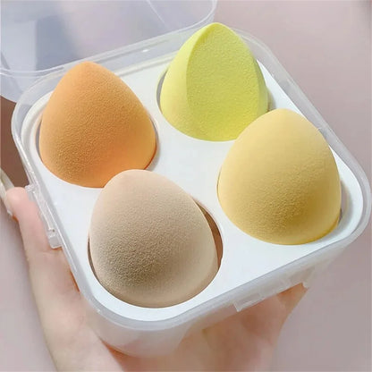 4PCS Meikki Paavo Blender Kauneusmuna Kosmeettinen Puff – Soft Foundation & Powder Spanges for Women, Professional Beauty Tools