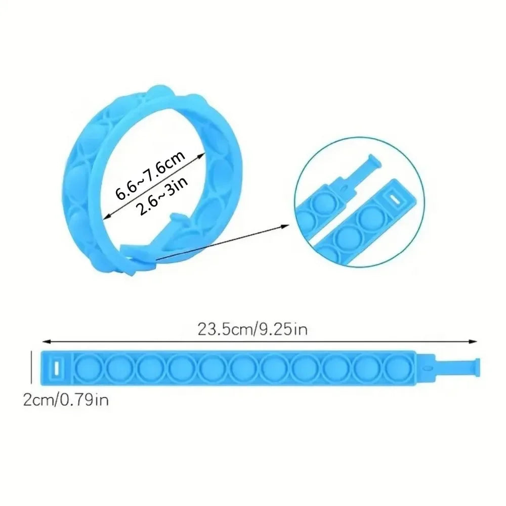 12/24/36PCS Silikonivärikäs kuplaranneke – Lasten juhlasuosikit, syntymäpäivälahjat, häämatkalaiset, karnevaalit ja lomarannekkeet