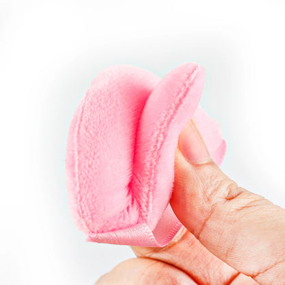 SPIDISHANGPIN Triangle Velvet Powder Puff – Uudelleenkäytettävä kasvokosmetiikkakeitto, Mini Cotton Meikki Puff Foundationille, Eyeshadowille ja Kauneustyökaluille (1/2/3/6pcs)