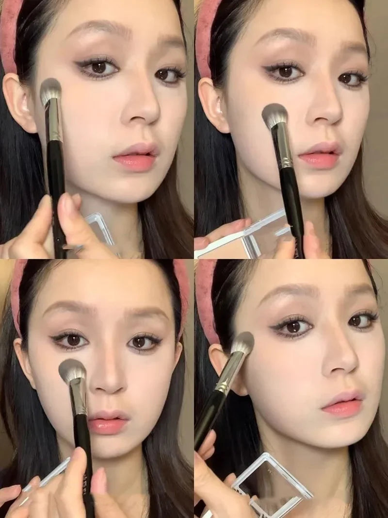 1/2PCS Peach Heart Blusher Brush – Pieni tasainen harja jauheelle, kermalle ja nestemäiselle blushille