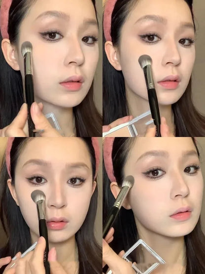 1/2PCS Peach Heart Blusher Brush – Pieni tasainen harja jauheelle, kermalle ja nestemäiselle blushille