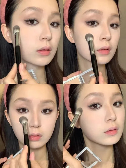 1/2PCS Peach Heart Blusher Brush – Pieni tasainen harja jauheelle, kermalle ja nestemäiselle blushille