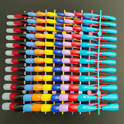 120 kpl Satunnaisvärejä Koteloväärennöksiä – Manikyyriä varten täysi kansi painamalla