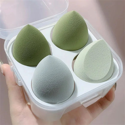 4PCS Meikki Paavo Blender Kauneusmuna Kosmeettinen Puff – Soft Foundation & Powder Spanges for Women, Professional Beauty Tools