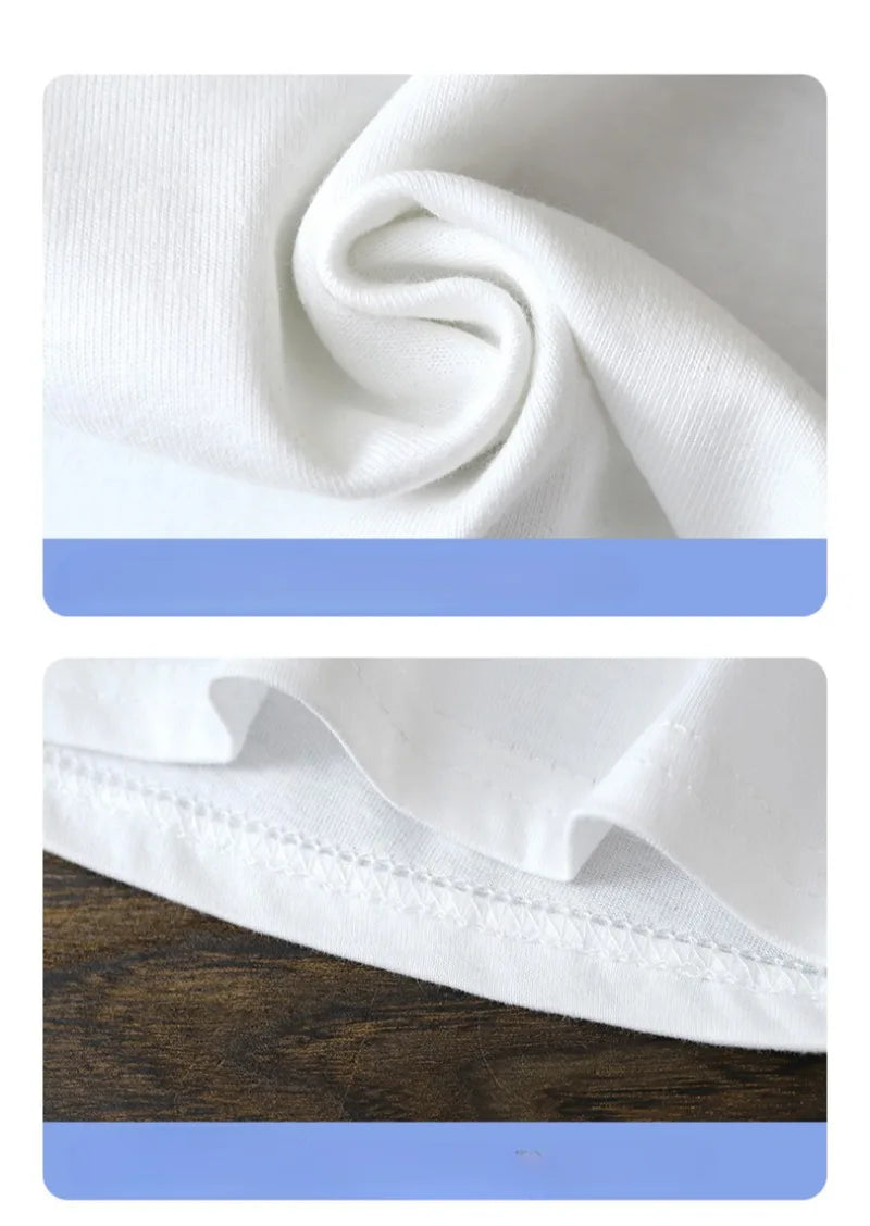 2-10Y Childrens Puhtaan puuvillan lyhythihainen pusero T-paita – Baby Boys & Girls Summer Tops