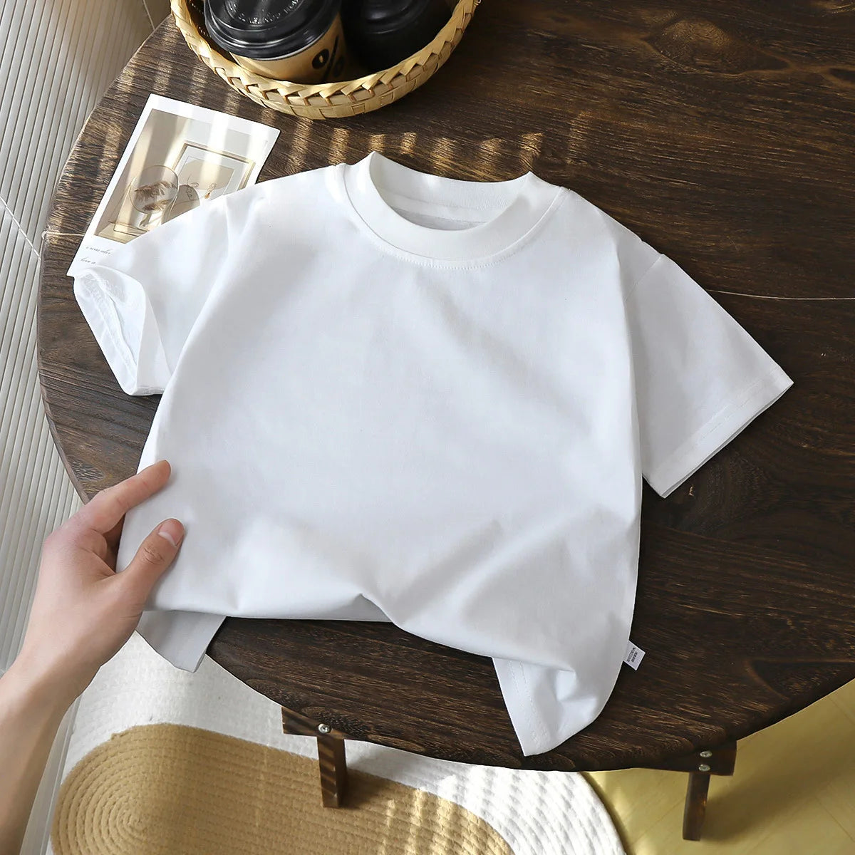 2-10Y Childrens Puhtaan puuvillan lyhythihainen pusero T-paita – Baby Boys & Girls Summer Tops