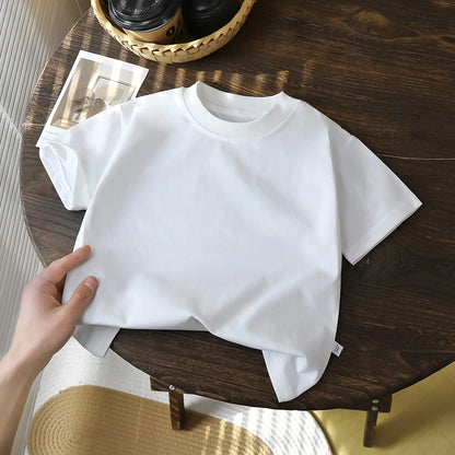 2-10Y Childrens Puhtaan puuvillan lyhythihainen pusero T-paita – Baby Boys & Girls Summer Tops