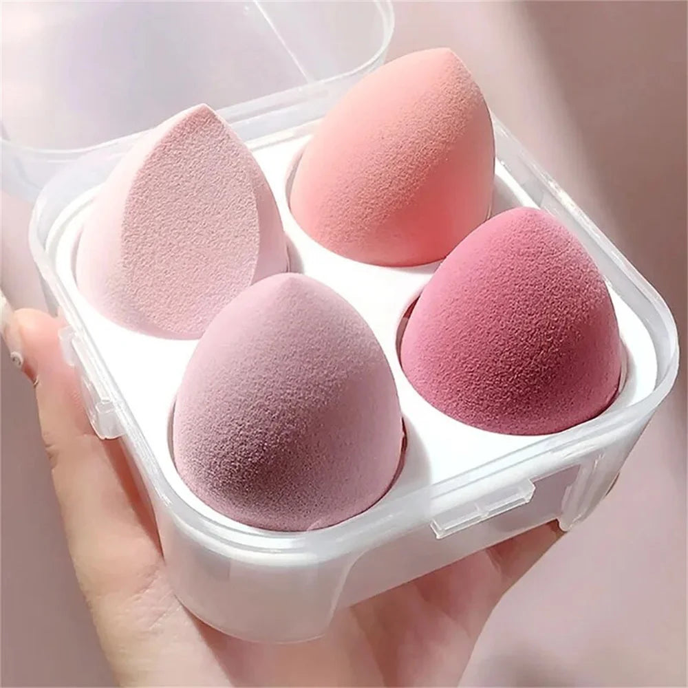 4PCS Meikki Paavo Blender Kauneusmuna Kosmeettinen Puff – Soft Foundation & Powder Spanges for Women, Professional Beauty Tools