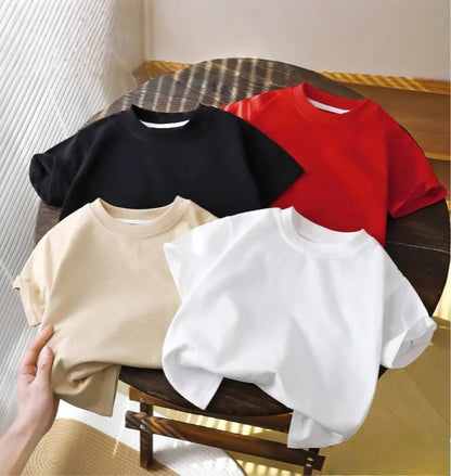 2-10Y Childrens Puhtaan puuvillan lyhythihainen pusero T-paita – Baby Boys & Girls Summer Tops