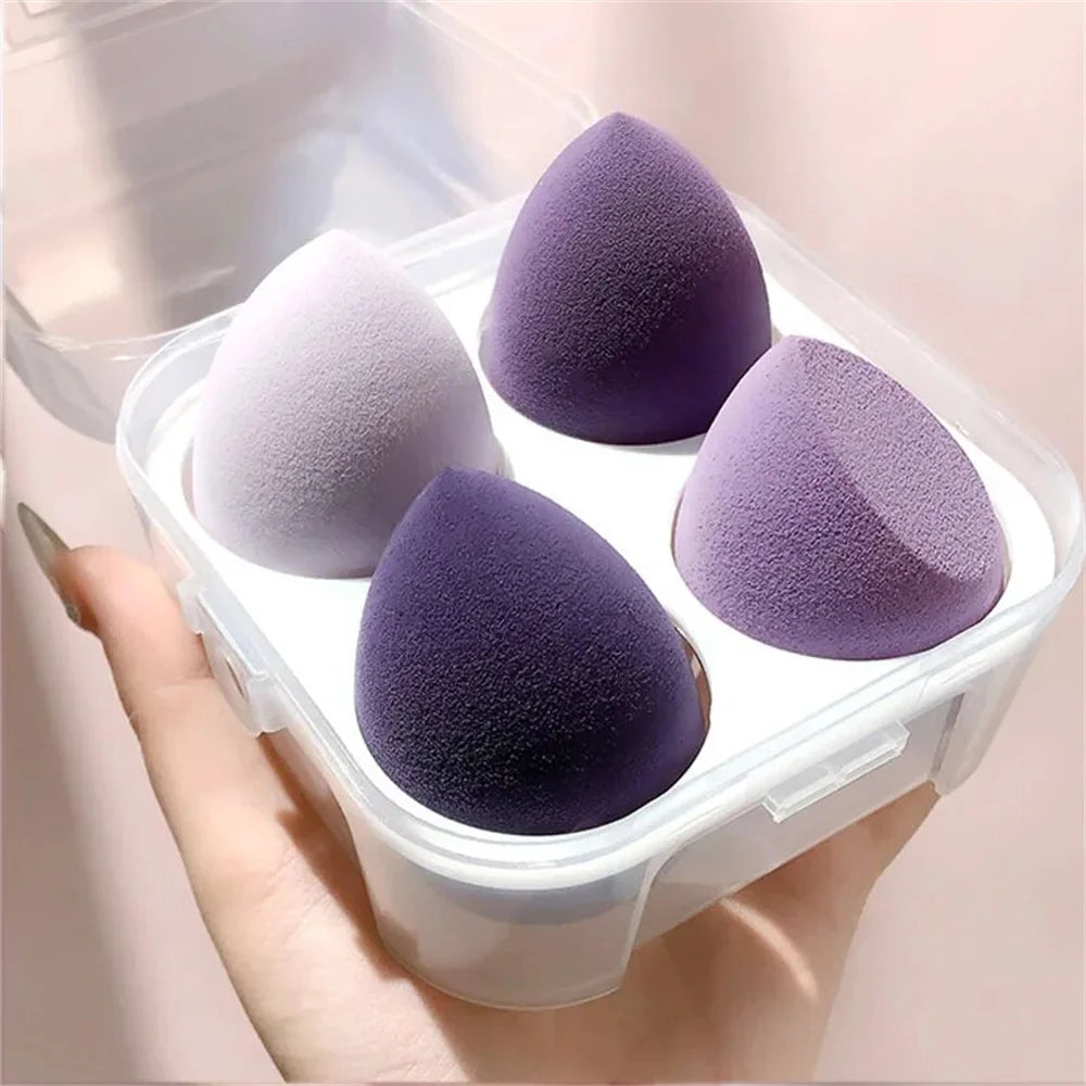 4PCS Meikki Paavo Blender Kauneusmuna Kosmeettinen Puff – Soft Foundation & Powder Spanges for Women, Professional Beauty Tools