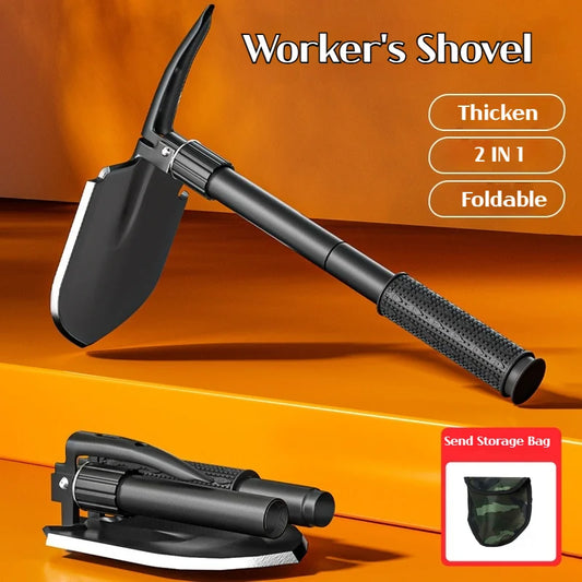 1PC Outdoor Foldable Camping Shovel – Monitoiminen patikointi Entrenching Tool, Portable Garden & Survival Shovel